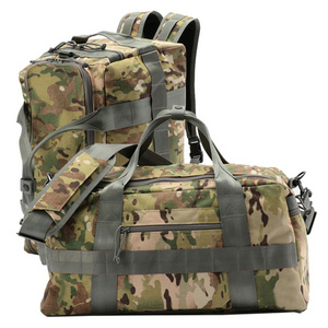 large travel men's duffel bag camouflage customized 2 in 1 backpack duffle tactical bag for outdoor sports