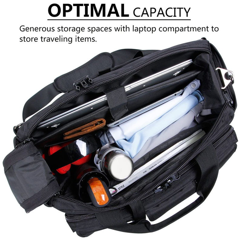 custom laptop cases tactical briefcase shoulder handbags pilot bag waterproof 17 inch travel business computer bag