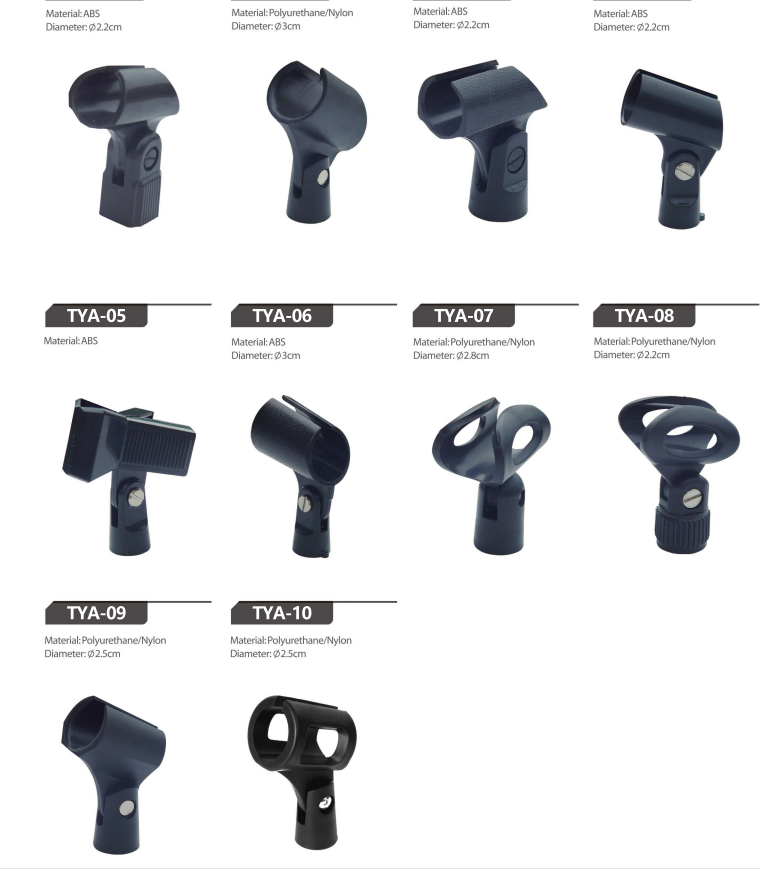 Factory wholesale Microphone stand clamp clip mic holder connector Handheld Microphone Wireless Wire speaker accessories