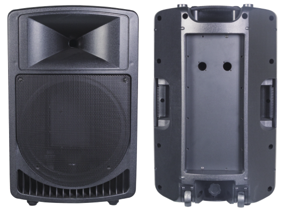 Popular audio component 15 inch professional bass loud Full-range Sturdy Empty Plastic Speaker Box Cabinets