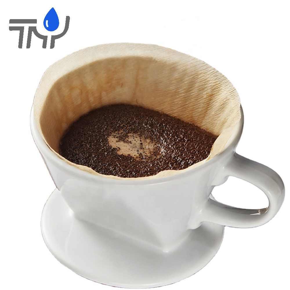 Portable v101 v102 coffee filter paper Food grade drip coffee filter paper conical tea filter bag