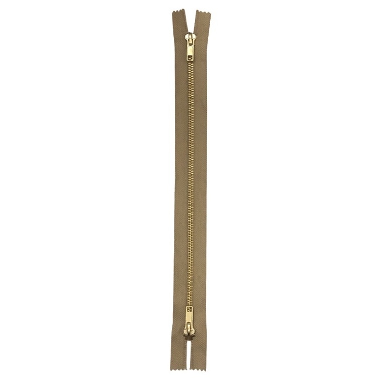 No.5 5# 8# two-way close-end fire-resistant brass metal zipper