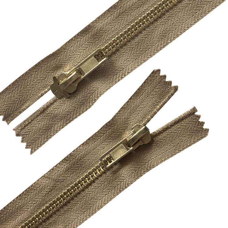 No.5 5# 8# two-way close-end fire-resistant brass metal zipper