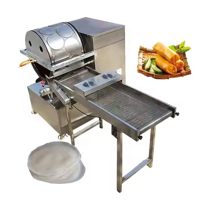 Spring Roll Skin Crepes Production Line crepe samosa sheet pancake machine roti Injera maker automatic Lumpia Wrapper Machine