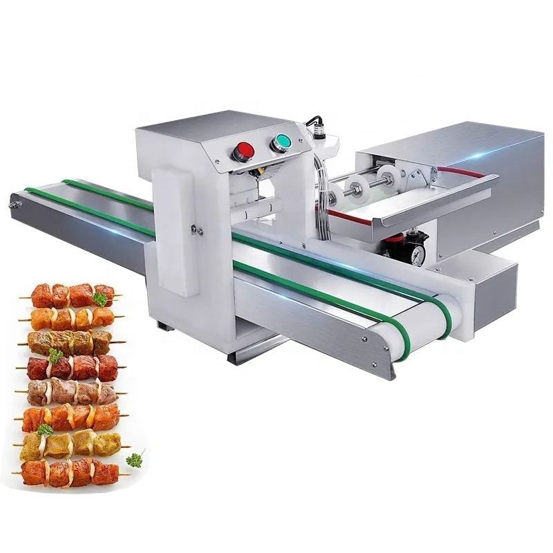 Commercial automatic meat skewer machine Fully automatic skewer machine Multifunctional lamb pork skewer machine