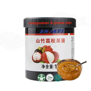 Top Selling 1.3 Kg Mangosteen Litchi Jam Fruit Lychee Jam Puree With Large Fruit Pulp Bubble Tea Ingredients