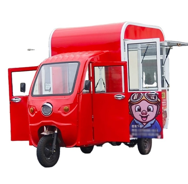 Food truck 2023 food carts mobile trailers small food truck cafe electric motorcycle 3 wheel tricycle