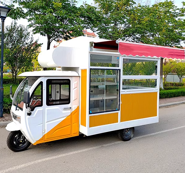 Food truck 2023 food carts mobile trailers small food truck cafe electric motorcycle 3 wheel tricycle