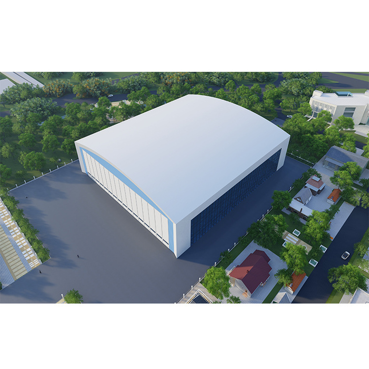 Steel structure low cost prefab warehouse industrial designs metal building aircraft hangars warehouse