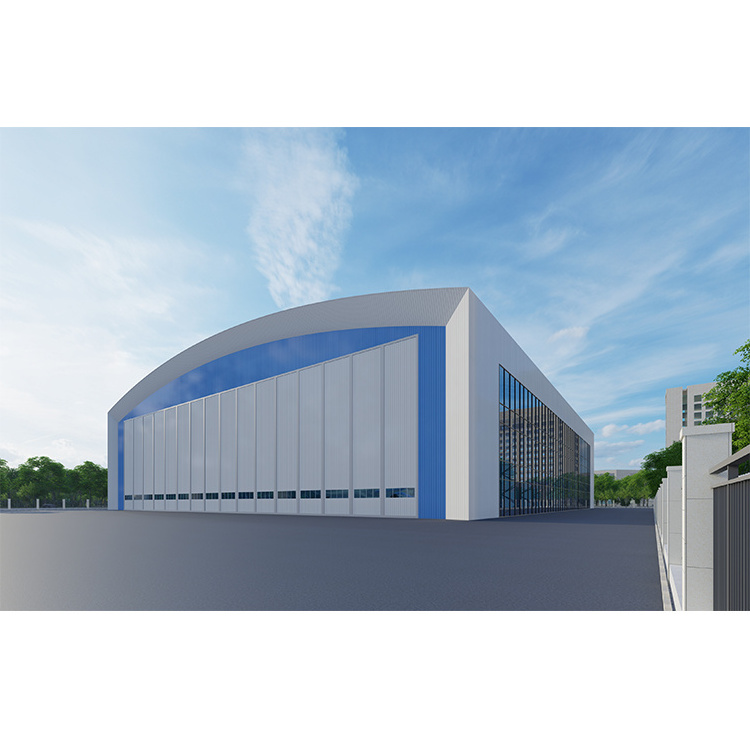 Steel structure low cost prefab warehouse industrial designs metal building aircraft hangars warehouse