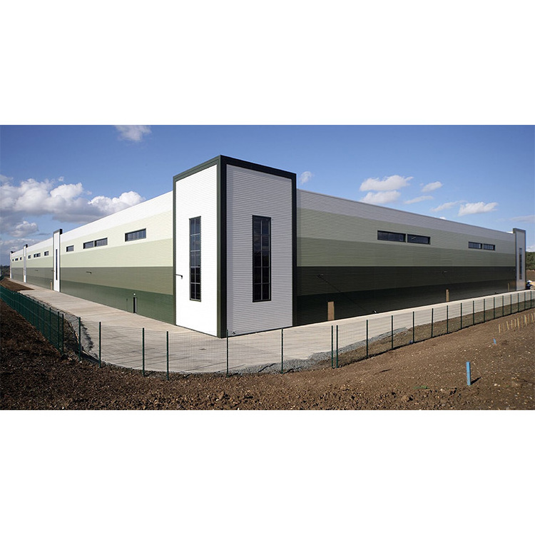 Prefabricated Steel Frame Structure Construction Warehouse/ Pre Engineered Modular Prefab Metal Building for Sale