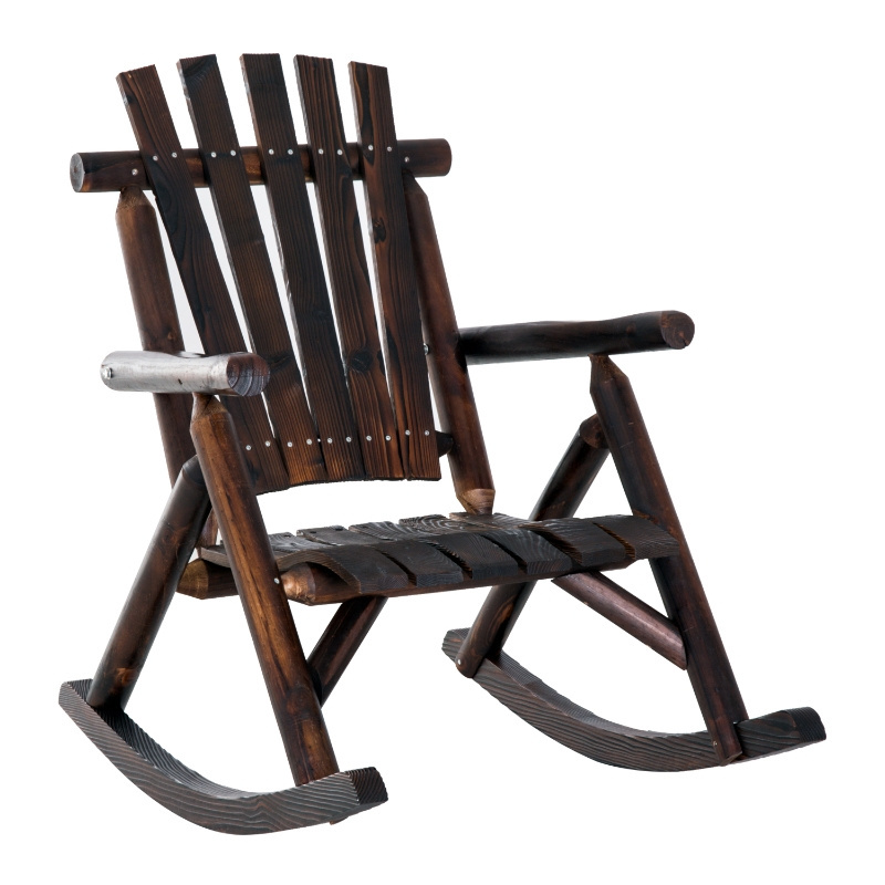 Outdoor Rocking Chairs Garden Wide Wooden Rocking Chair