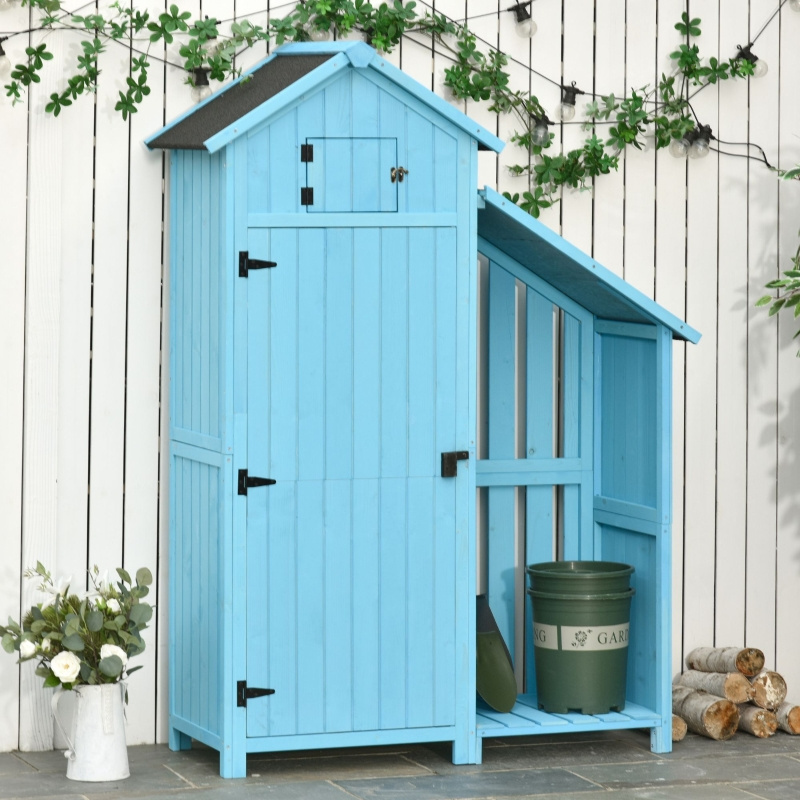 High quality outdoor wooden carport garden sundries storage shed