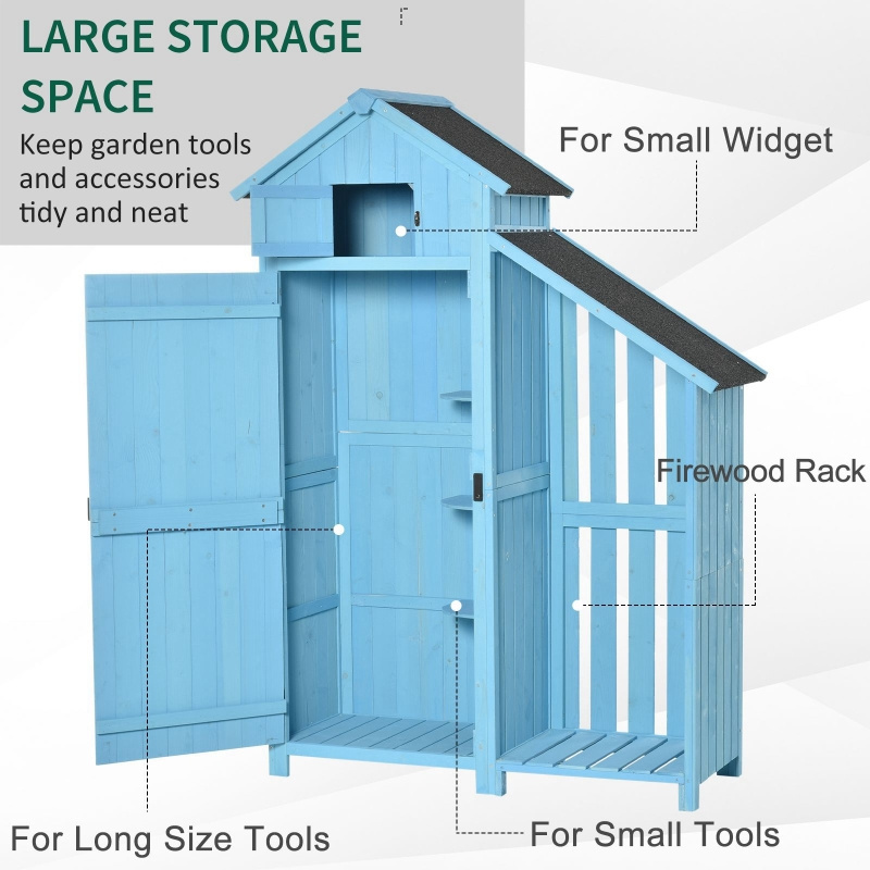 High quality outdoor wooden carport garden sundries storage shed