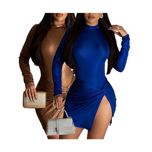 Women Sexy Club Wear Slim Fit Long Sleeve Bodysuit Top And Mini Skirts 2 Piece Sets Mini Skirts