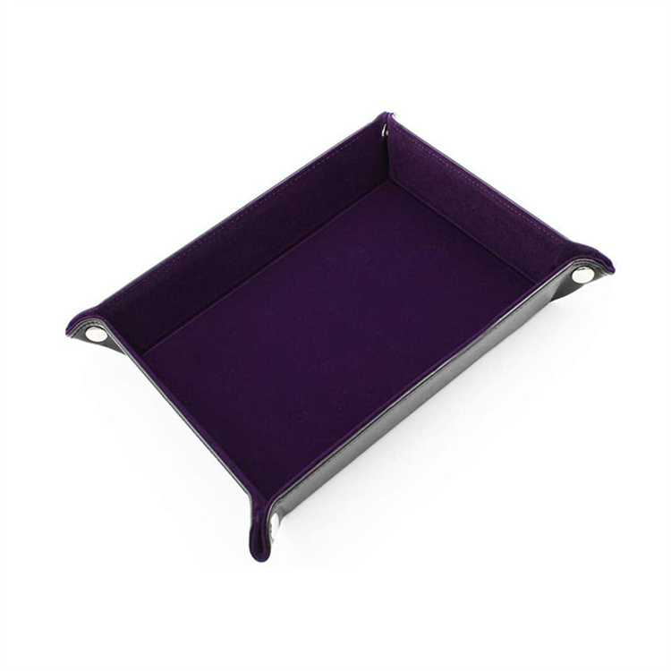 Hot selling Valet Tray for Storage PU Leather Tray Jewelry Nightstand Organizer Tray Box Practical Storage Box