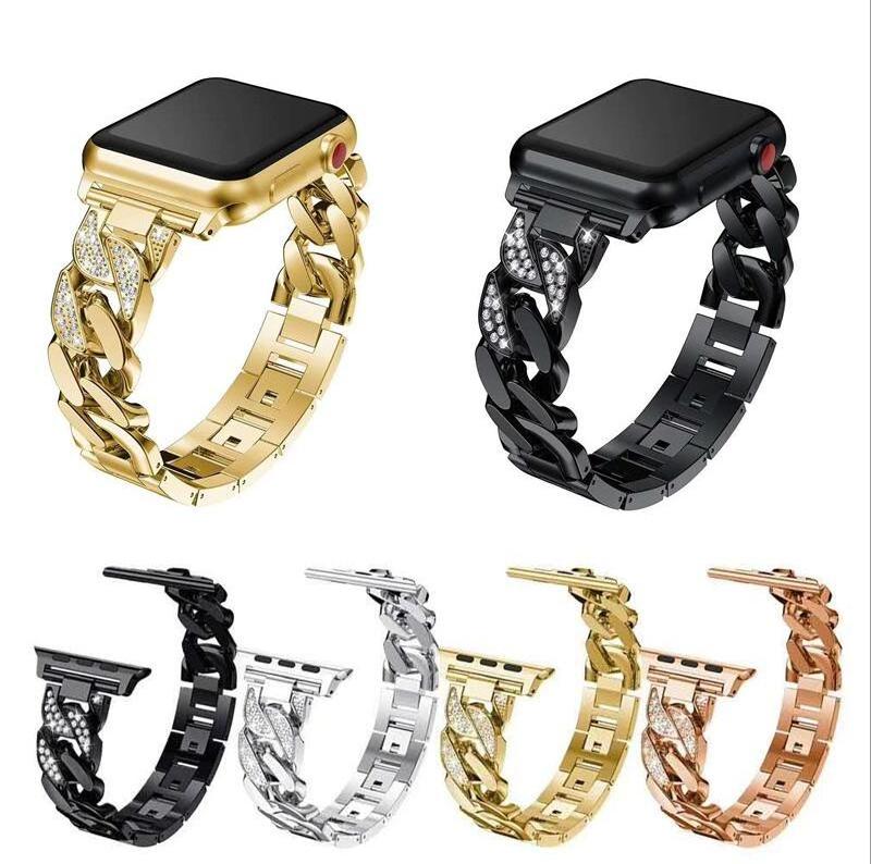 Fashion Women Loop Bracelet Stainless Metal Strap For Apple Watch Band 42mm 38mm