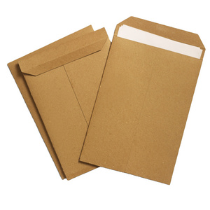 Kraft Paper Cardboard Shipping Mail Envelope Custom Vellum Wholesale Self Seal Letter Packaging Sturdy Brown Offset Printing