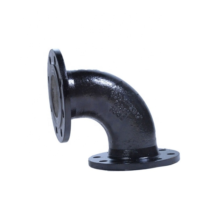 ISO2531 Ductile Cast Iron Double Elbow DI Flange 90 degree Bend Pipe Fittings