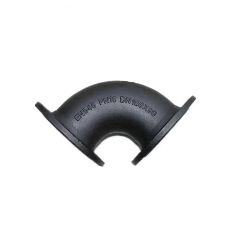 ISO2531 Ductile Cast Iron Double Elbow DI Flange 90 degree Bend Pipe Fittings