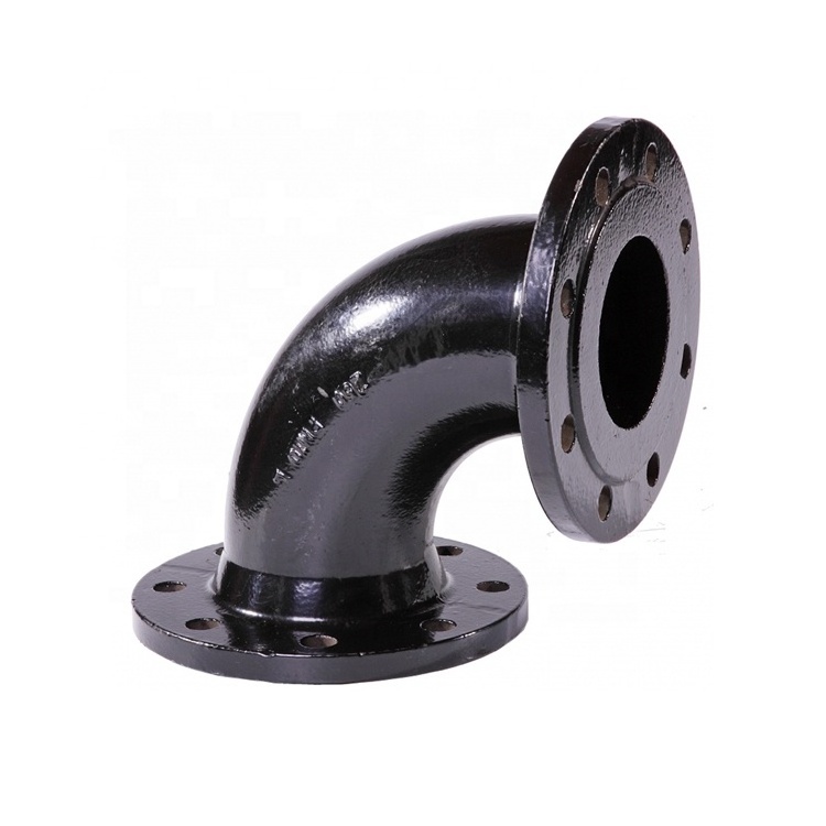 ISO2531 Ductile Cast Iron Double Elbow DI Flange 90 degree Bend Pipe Fittings