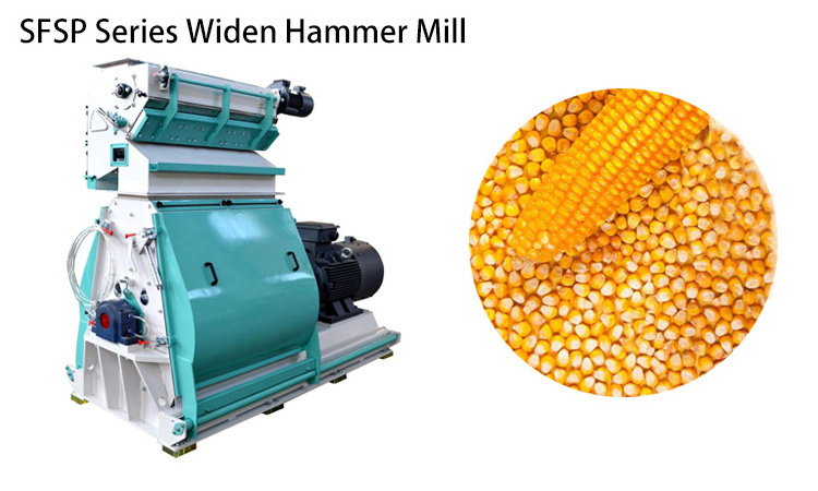 Hammer Mill for feed production 7.7 - 9.8 ton per hour capacity on 0.8mm screen