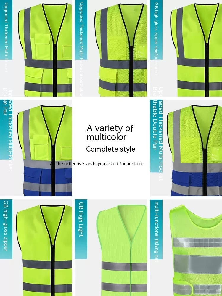 Jacket Strip Mesh Fabric Construction Elastic 3M High Visibility Reflective Safety Clothing Tape Vest