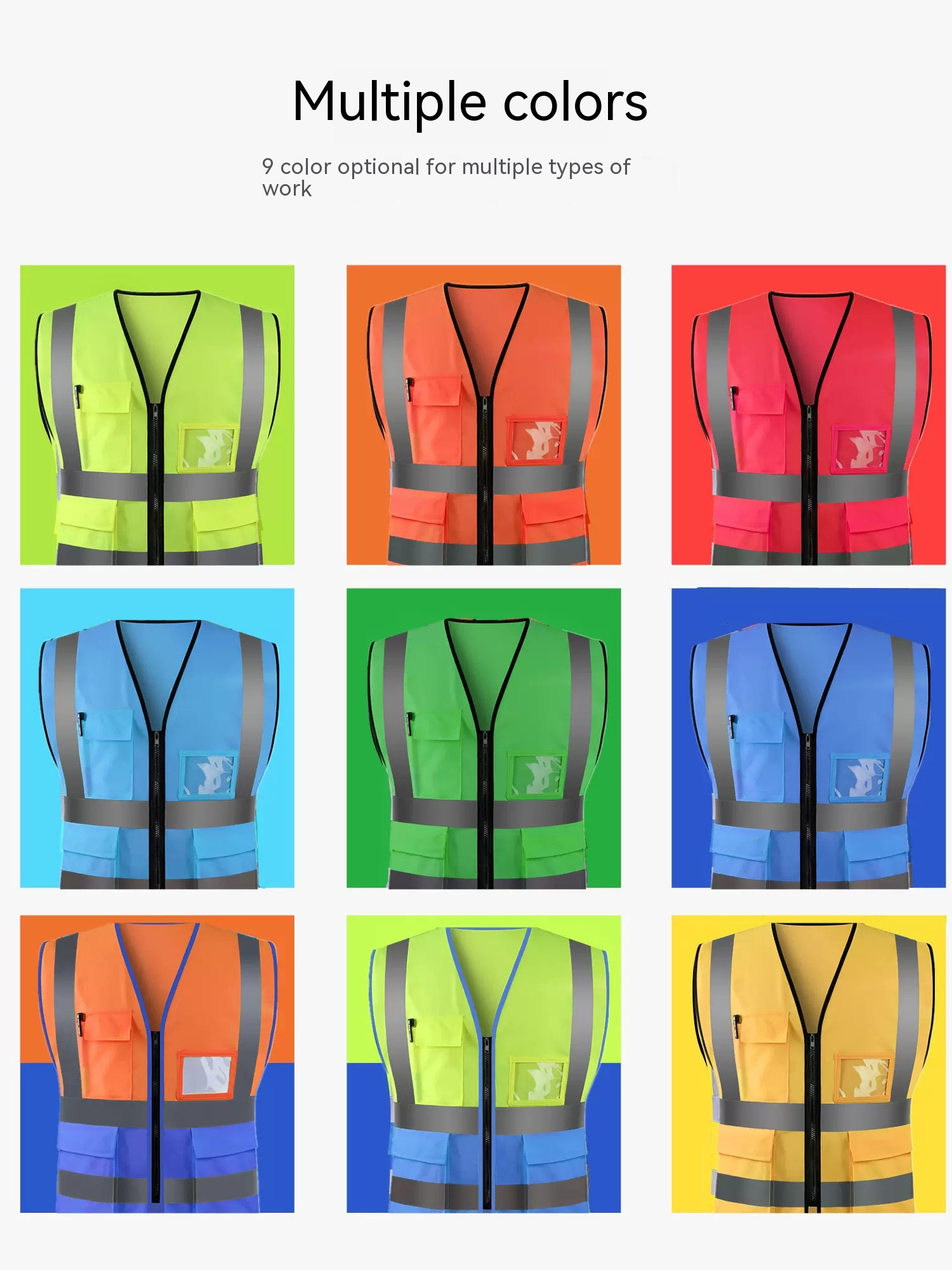 Jacket Strip Mesh Fabric Construction Elastic 3M High Visibility Reflective Safety Clothing Tape Vest