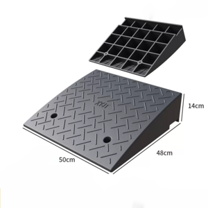 10Mm To 120Mm Height Rubber Black Road Safety Driveway Rubber Ramps Kerbing Car Park Kerb