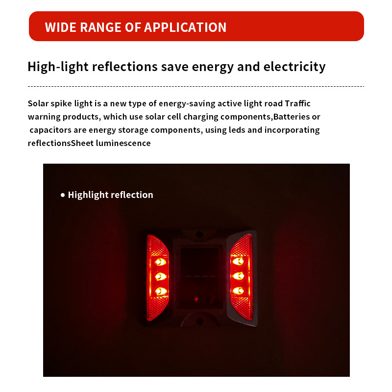 Customized Solar Cast Aluminum Road Studs with LED Lights Factory Price Traffic Safety Reflectors for Road Warning