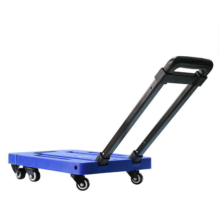 Wholesale Heavy Duty 6 Wheels Grocery Home Foldable Shopping Carts Trolley For Retail Stores