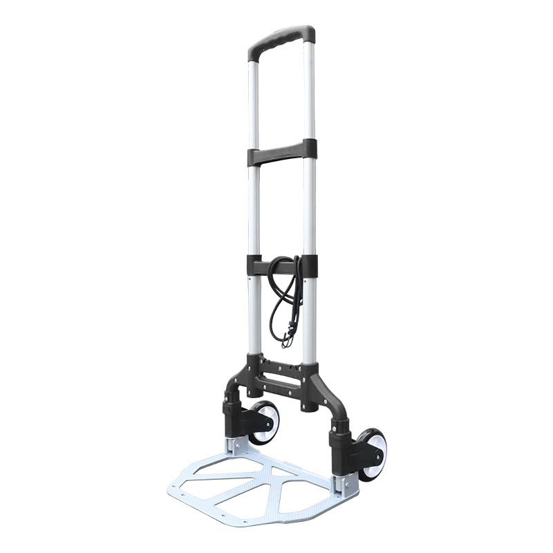 Black And Gray Iron Pipe 165lbs Capacity Portable Brouette Pu Wheels Carrying Or Moving Stuff Hand Dolly Truck Carts