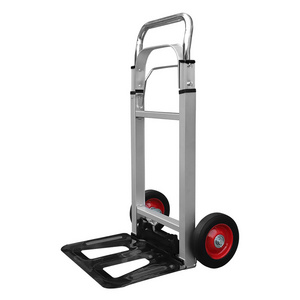 90kg Capacity Oem Accept Alloy Foldable Anti-Skid Tires Extendable Handlebars Moving Sack Truck Hand Cart Dolly