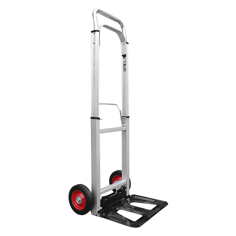 90kg Capacity Oem Accept Alloy Foldable Anti-Skid Tires Extendable Handlebars Moving Sack Truck Hand Cart Dolly