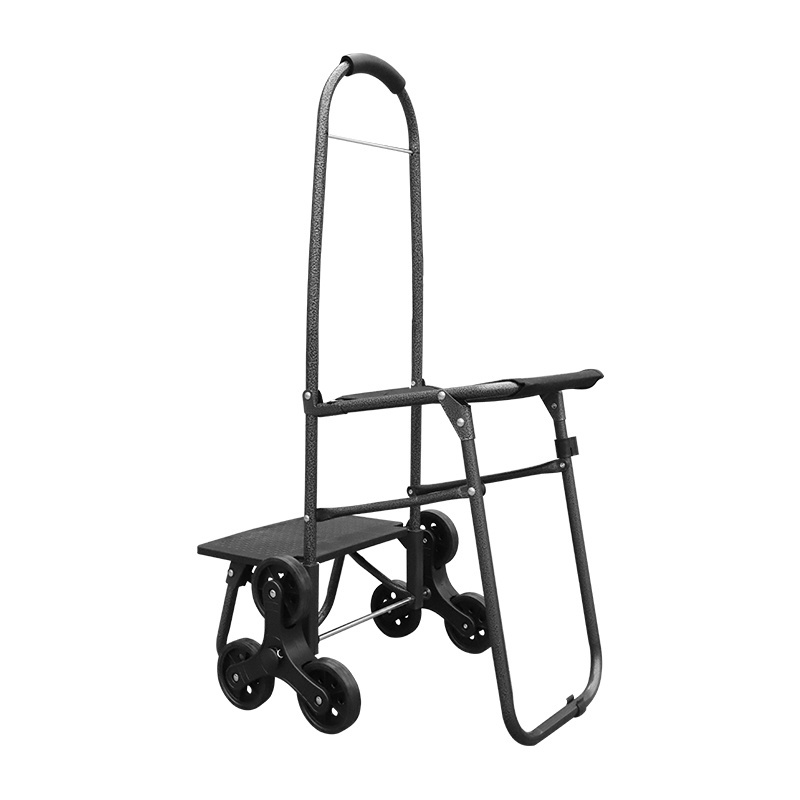 Oxford Max Load 80kg Bags Stair Climber Large Noiseless Wheels Shopping Trolley Aluminum Alloy with Tailgate Seat 6 Carton 500