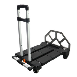 Tianyu Folding Aluminum Cart  Big Rubber Wheels Plastic Compact Hand Cart