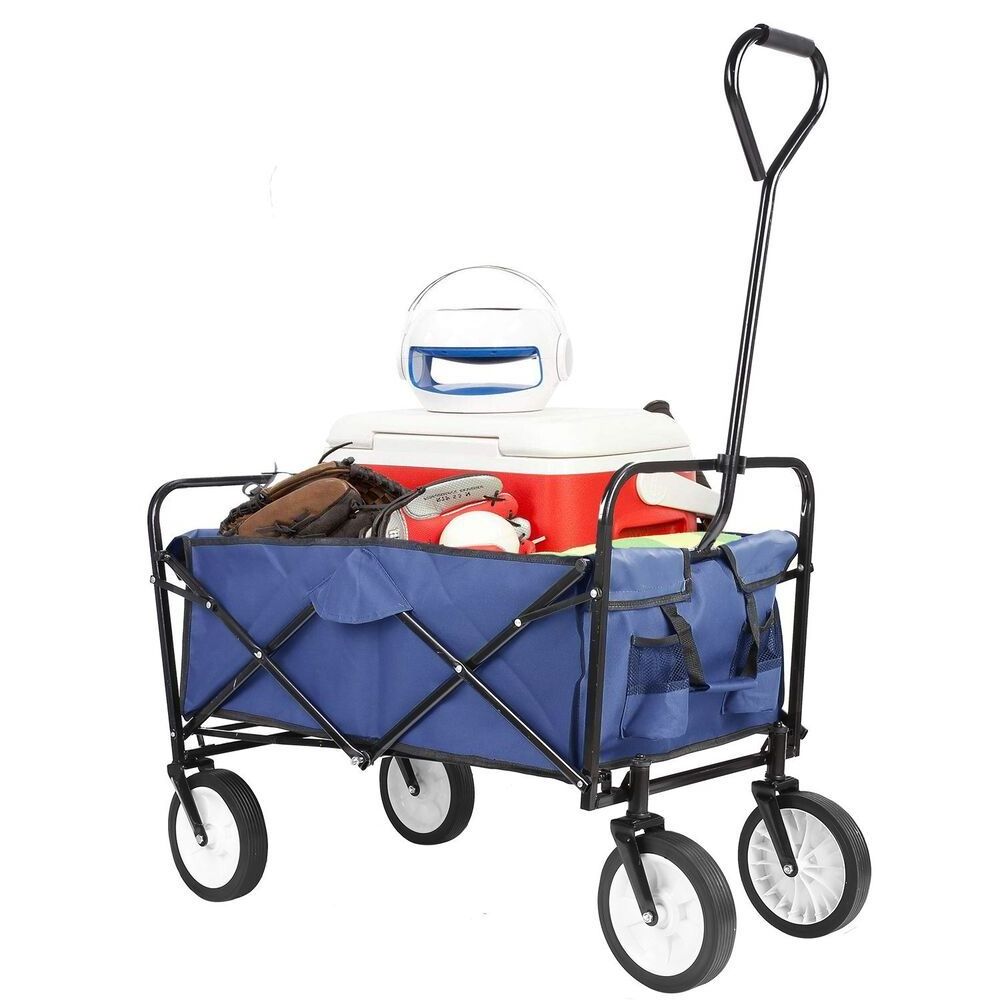 Collapsible Folding Garden Cart Large Capacity Outdoor Camping Picnic Trolley 220L Widen Tire Picnics Multifunction Beach Wagon