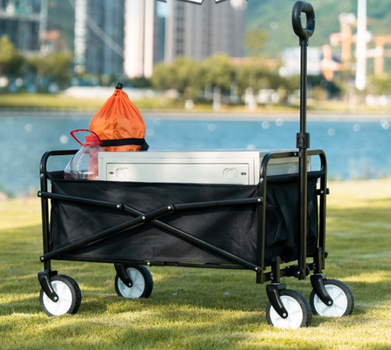 High Quality Outdoor Trailer Folding Aluminum Fishing Beach Hand Trolley Cart Beach Cart 4x4 Wagon Cart