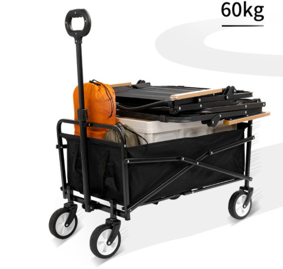 High Quality Outdoor Trailer Folding Aluminum Fishing Beach Hand Trolley Cart Beach Cart 4x4 Wagon Cart