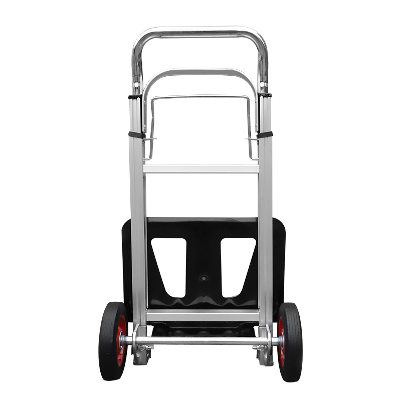 Manufacturer 90kg Capacity Aluminium Frame Portable Telescoping Handles Solid Wheels Extendable Handlebars Folding Hand Trolley