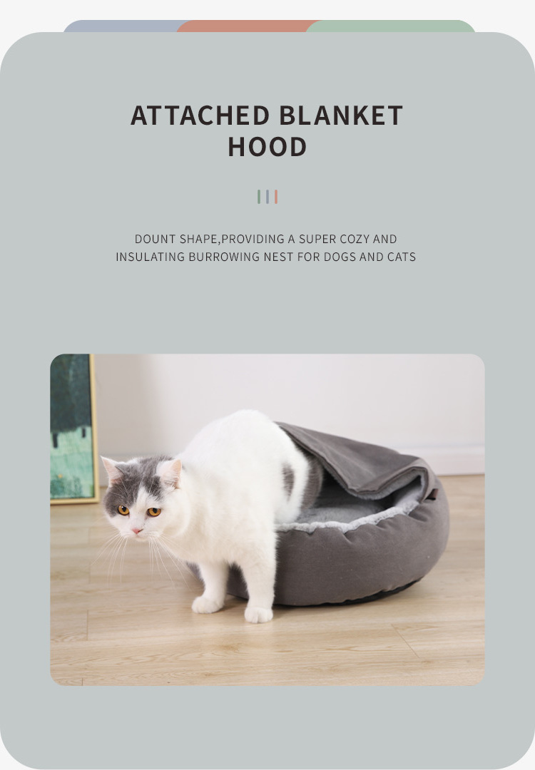 Pet bed for Cats Dogs Soft Nest Kennel Bed Cave House Sleeping Bag Mat Pad Tent Pets Winter Warm Cozy Beds