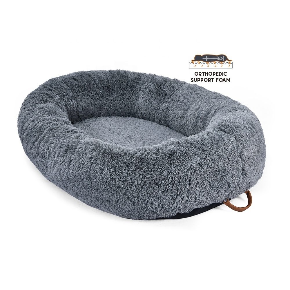 Hot Pet Product Memory Foam Orthopedic Pet Bed Luxury Plush Giant Size Extra Large Human Pet Dog Bed