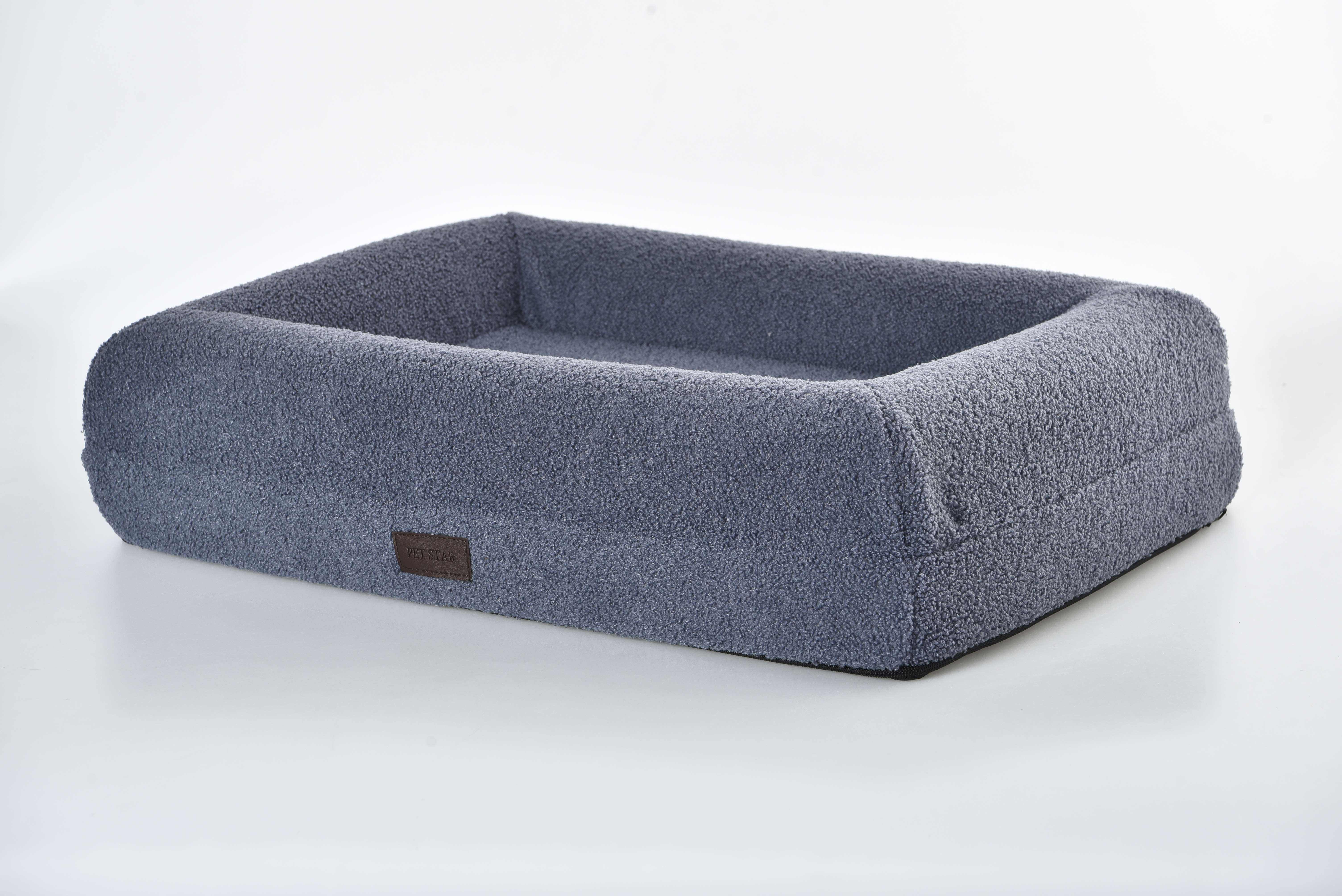 2023 Best Warm Luxury Calming Cute Teddy Fleece Puppy Small Pet Dog Bed With Nonskid Bottom