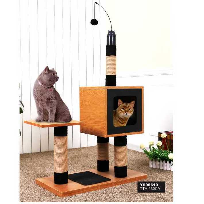 Luxury Pet Furniture juguetes para mascotas Large Indoor Wood Cat Tree Furniture For Large Cats