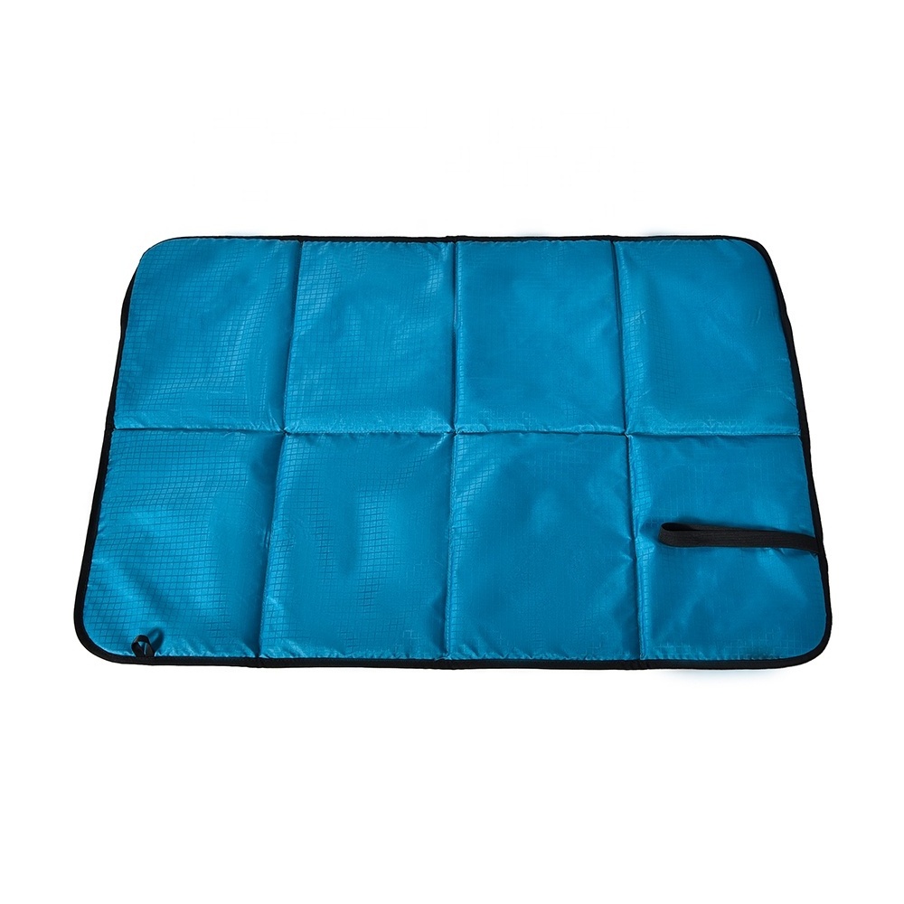 Outdoor Camping Hiking Durable Waterproof Oxford Collapsible Portable Pet Mat Travel Dog Bed