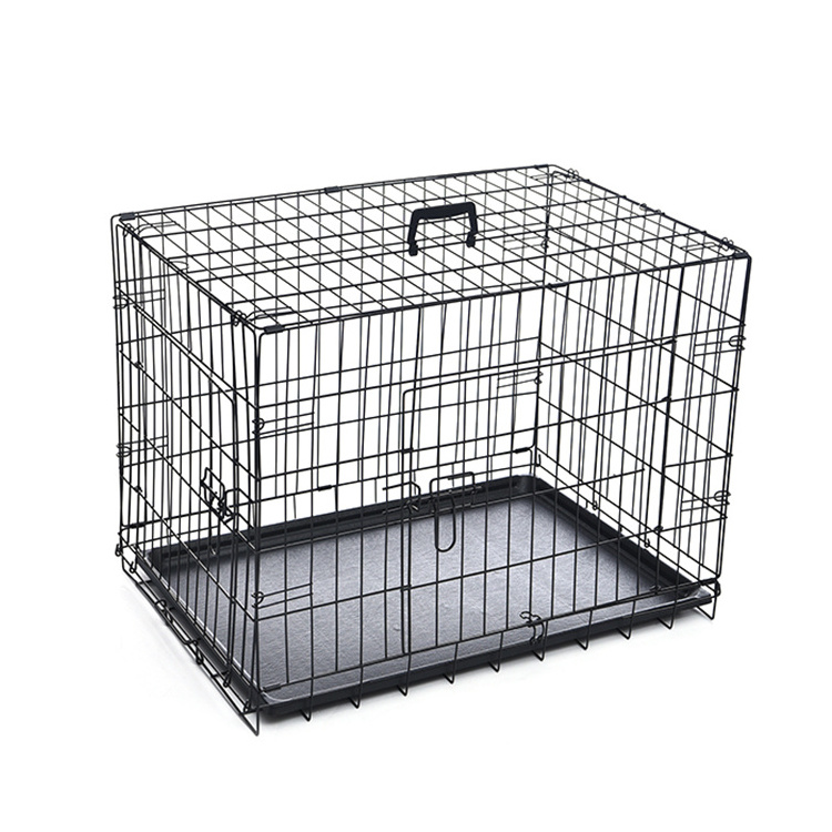 Kennel Dog Pet Cage Small Large Size Safe Stainless Steel Foldable Metal Pet Cages, Carriers & Houses for Dogs All Seasons 100.