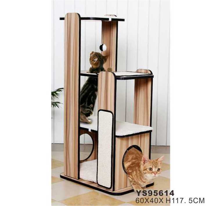 Luxury Pet Furniture juguetes para mascotas Large Indoor Wood Cat Tree Furniture For Large Cats