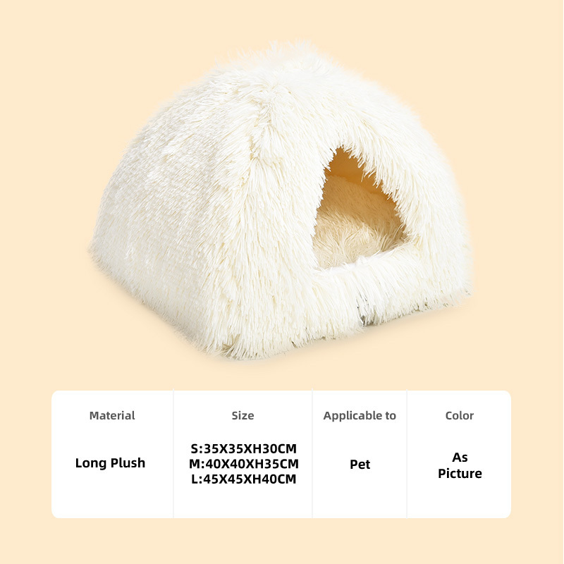 Cat Accessories Custom Economical Design Triangle Pet Winter Home Cozy Warm Cat Bed