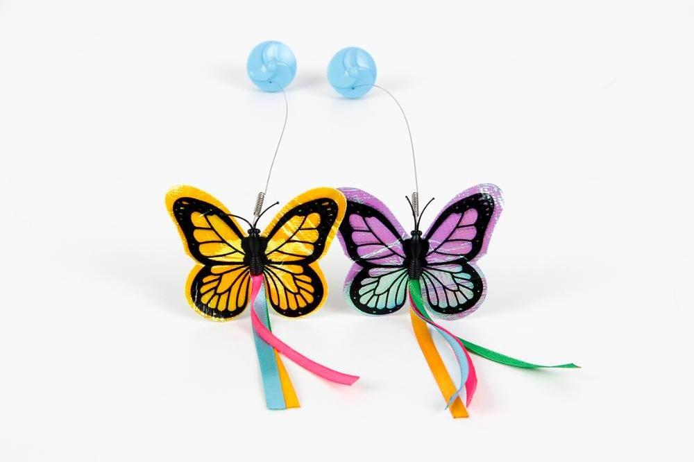 Electric 360 Degree Rotating Reflective Butterfly Flapping Motion Cat Toy