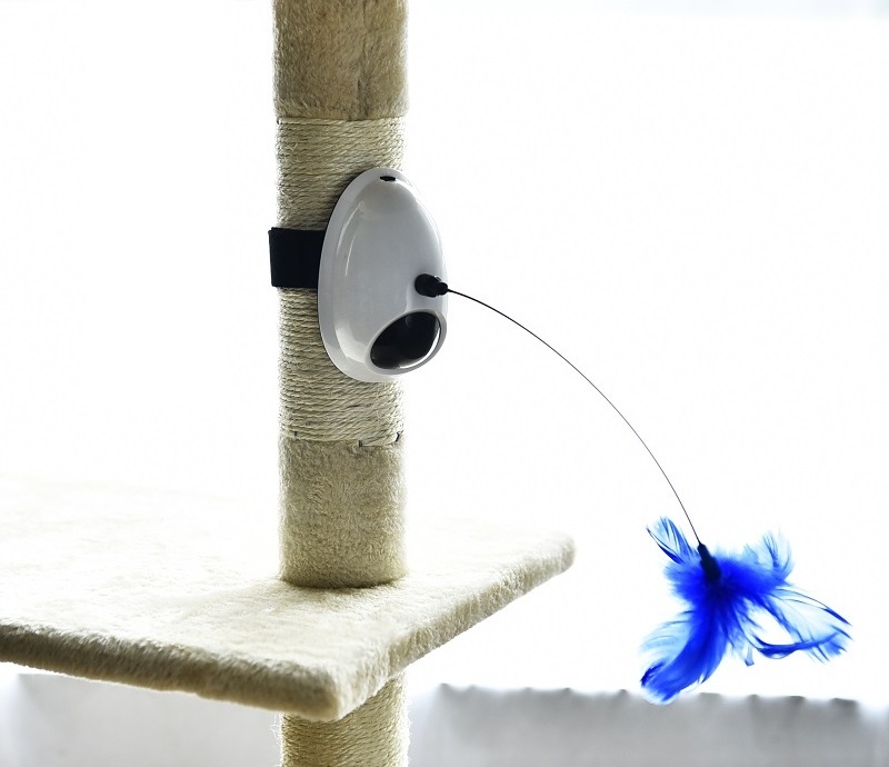 Sustainable Removable Rotating Pet Cat Activity Feather Electronic Cat Laser Toy